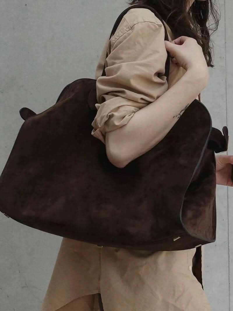Große Handtasche mit Henkeln und Struktur-Oberfläche