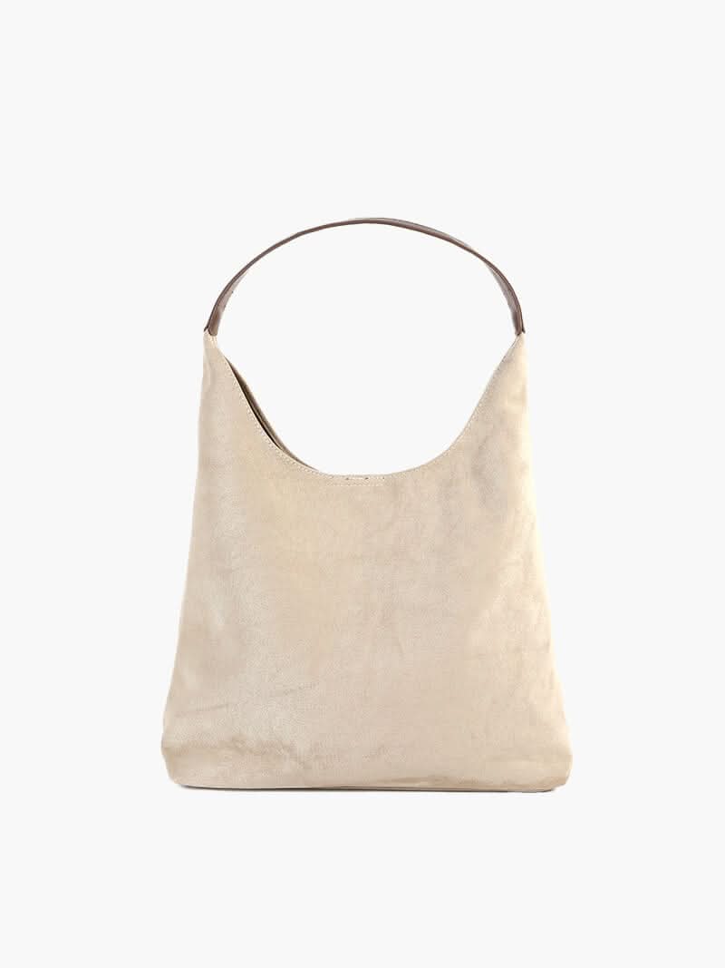Schultertasche mit schlichtem Design und großem Hauptfach