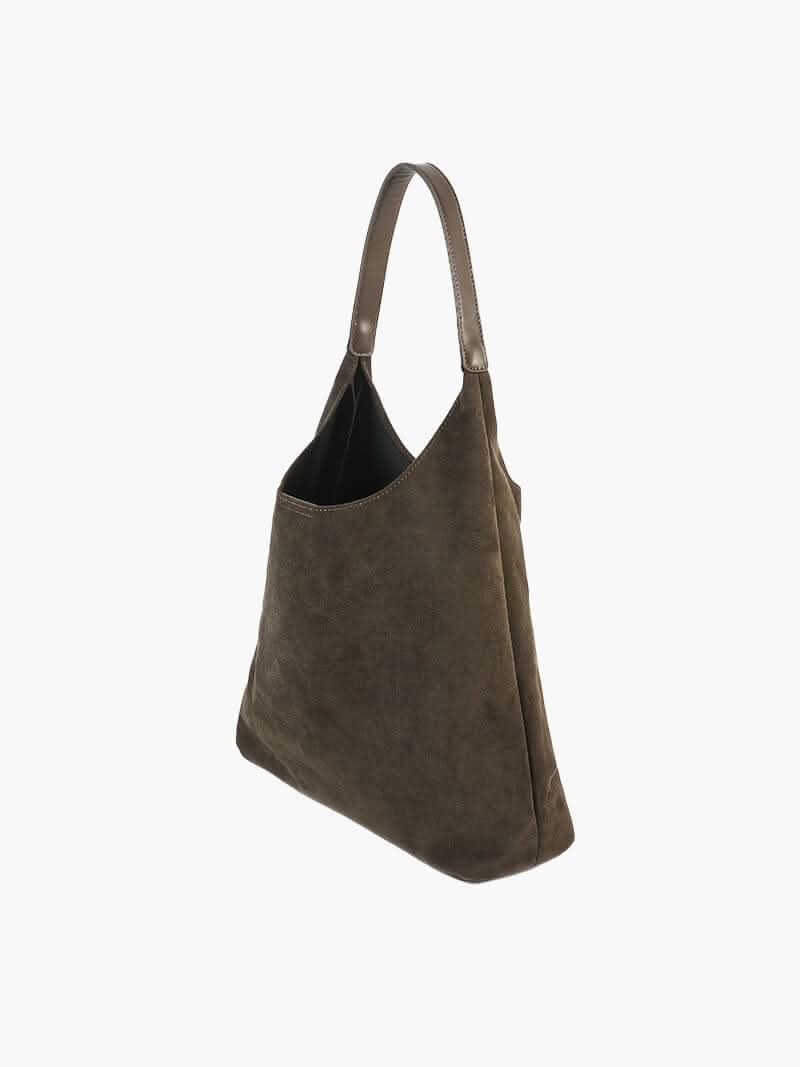 Schultertasche mit schlichtem Design und großem Hauptfach