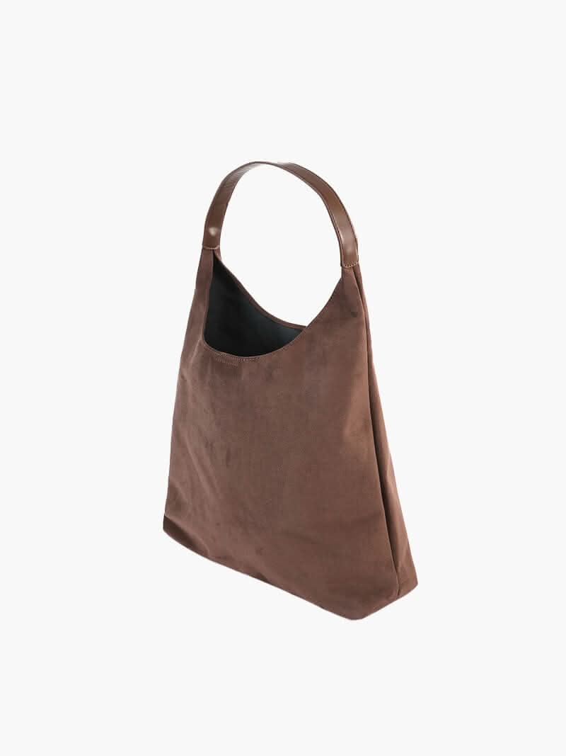 Schultertasche mit schlichtem Design und großem Hauptfach