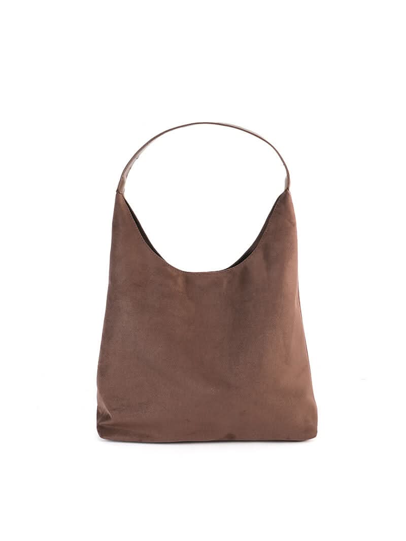 Schultertasche mit schlichtem Design und großem Hauptfach