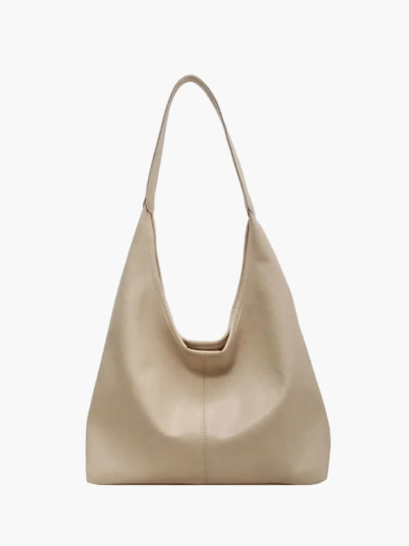 Weiche Schultertasche mit breitem Trageriemen