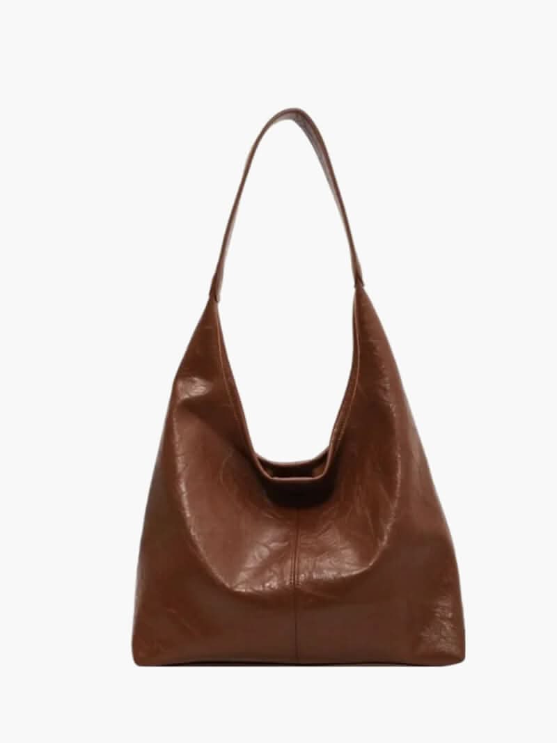Weiche Schultertasche mit breitem Trageriemen