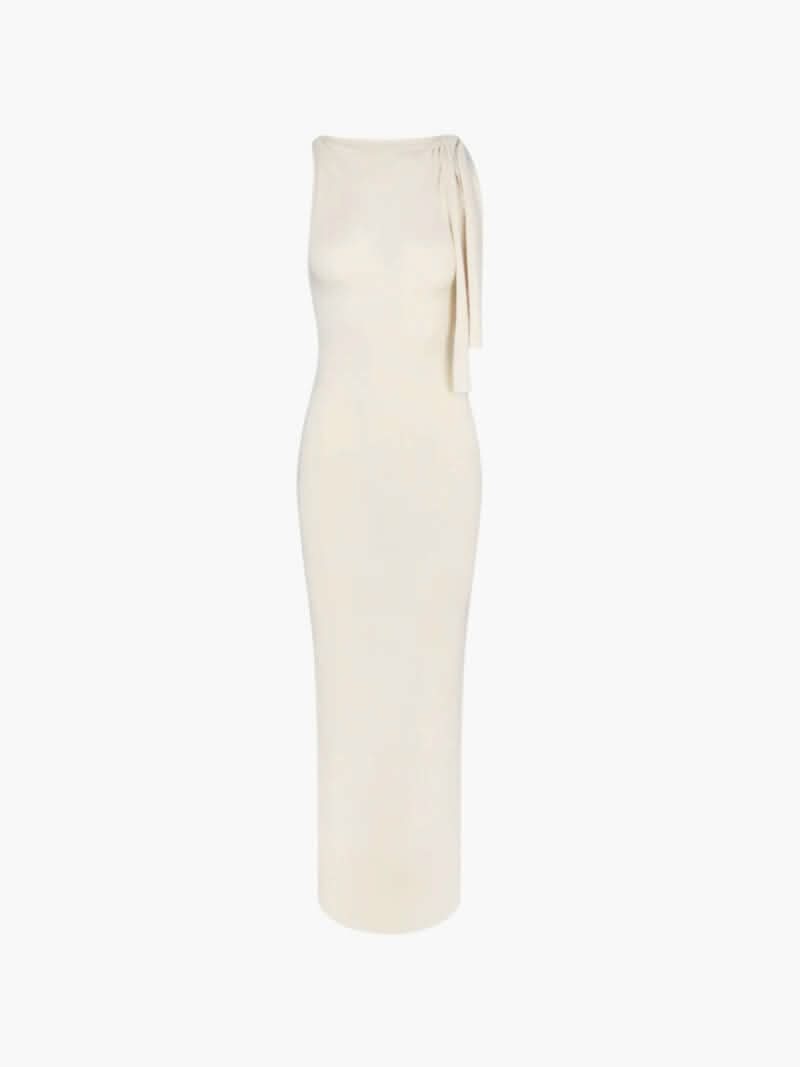 Langes One-Shoulder-Kleid mit schmalem Schnitt