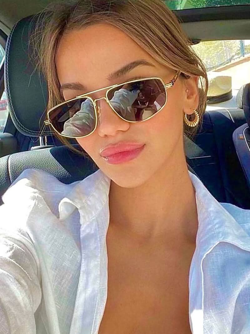 Sonnenbrille im Aviator-Stil mit Metallrahmen