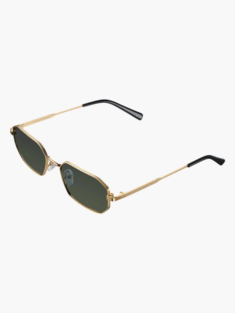 Sonnenbrille mit Metallrahmen und eckigen Gläsern