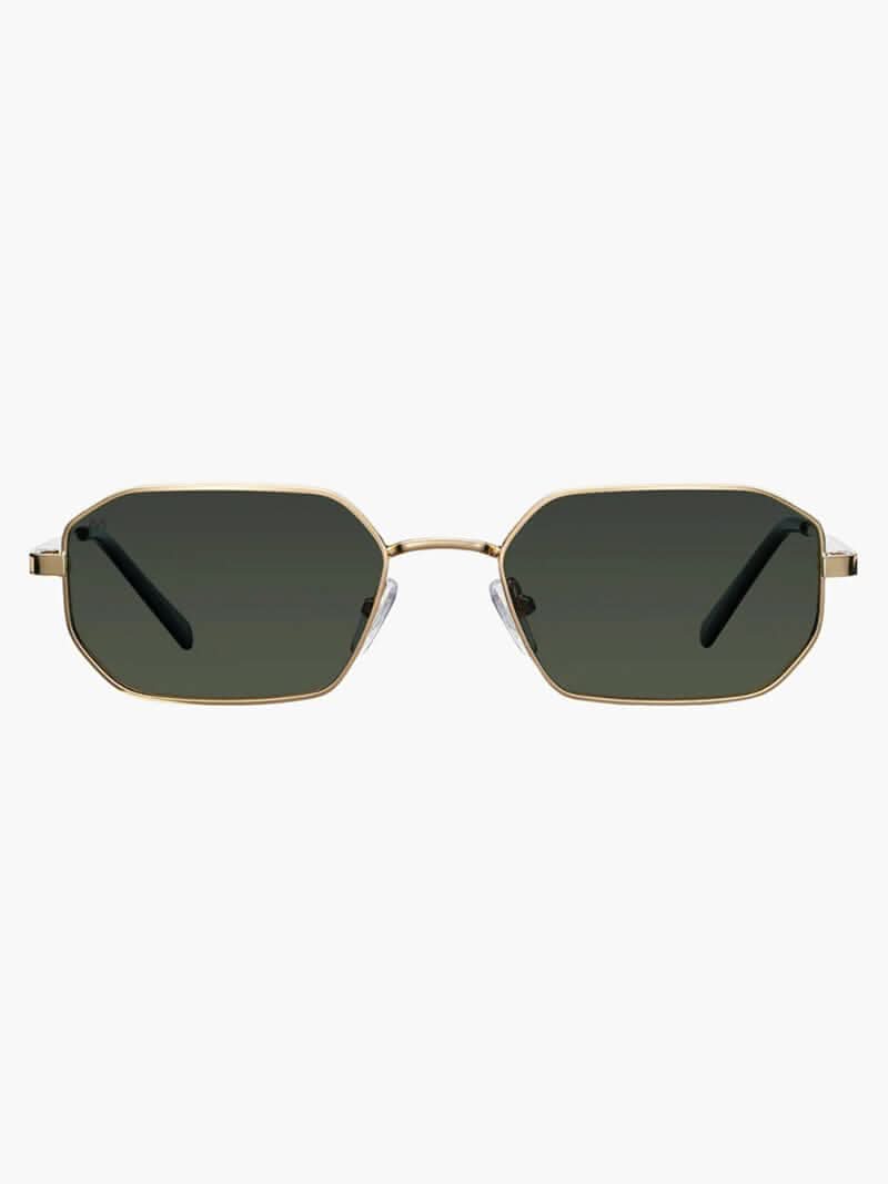 Sonnenbrille mit Metallrahmen und eckigen Gläsern
