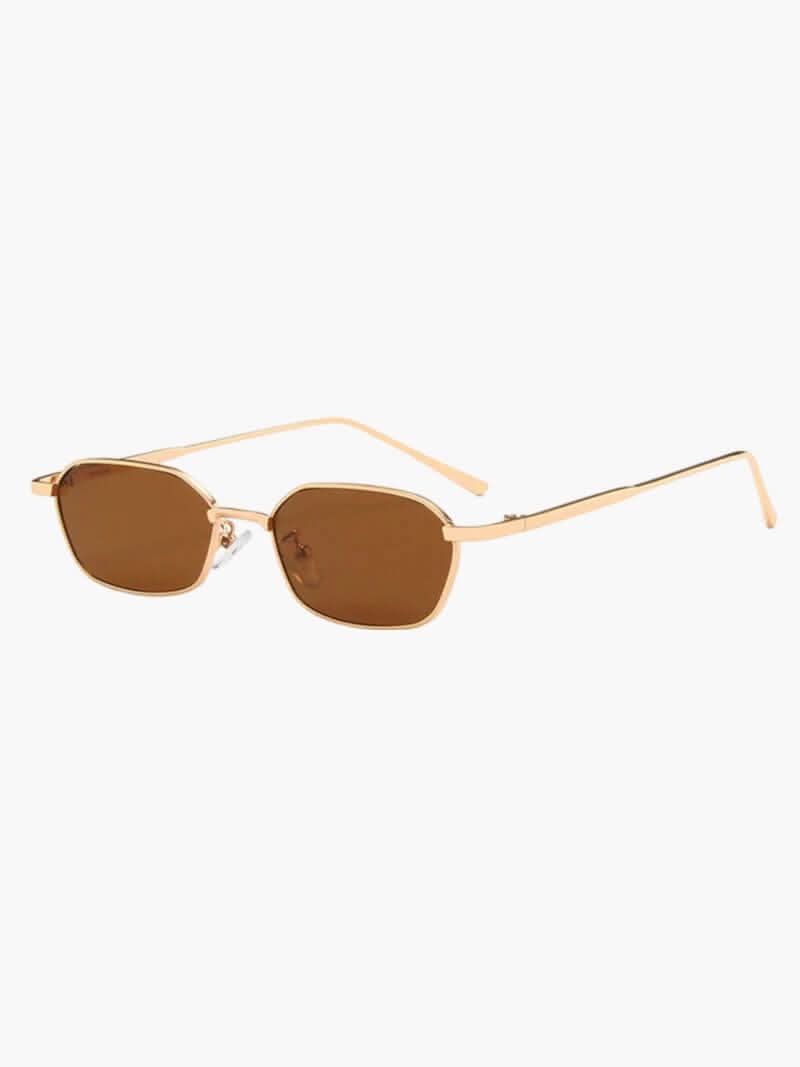 Sonnenbrille mit Metallrahmen und eckigen Gläsern