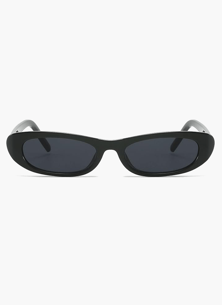 Sonnenbrille mit ovalen Gläsern und schmalem Rahmen