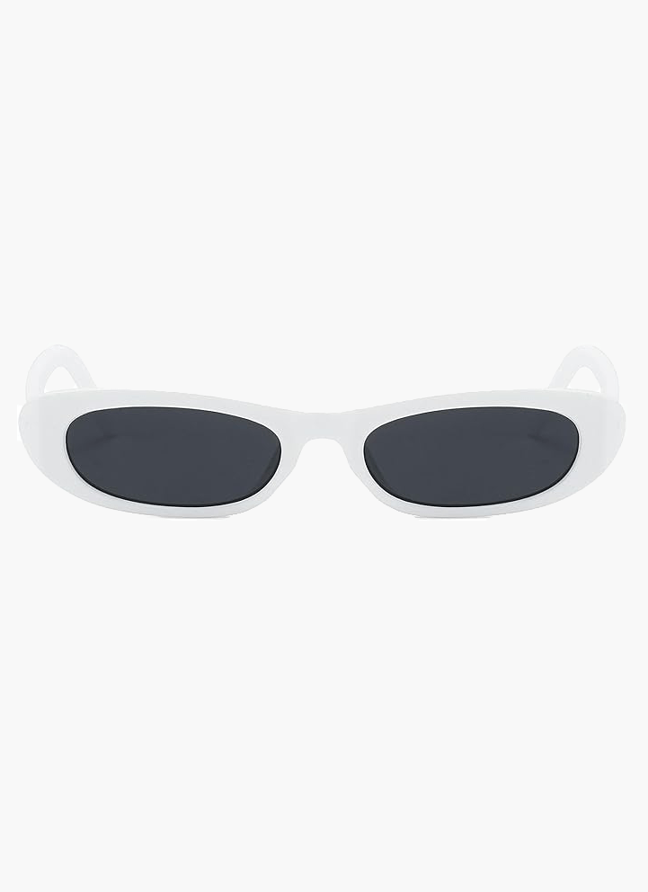 Sonnenbrille mit ovalen Gläsern und schmalem Rahmen