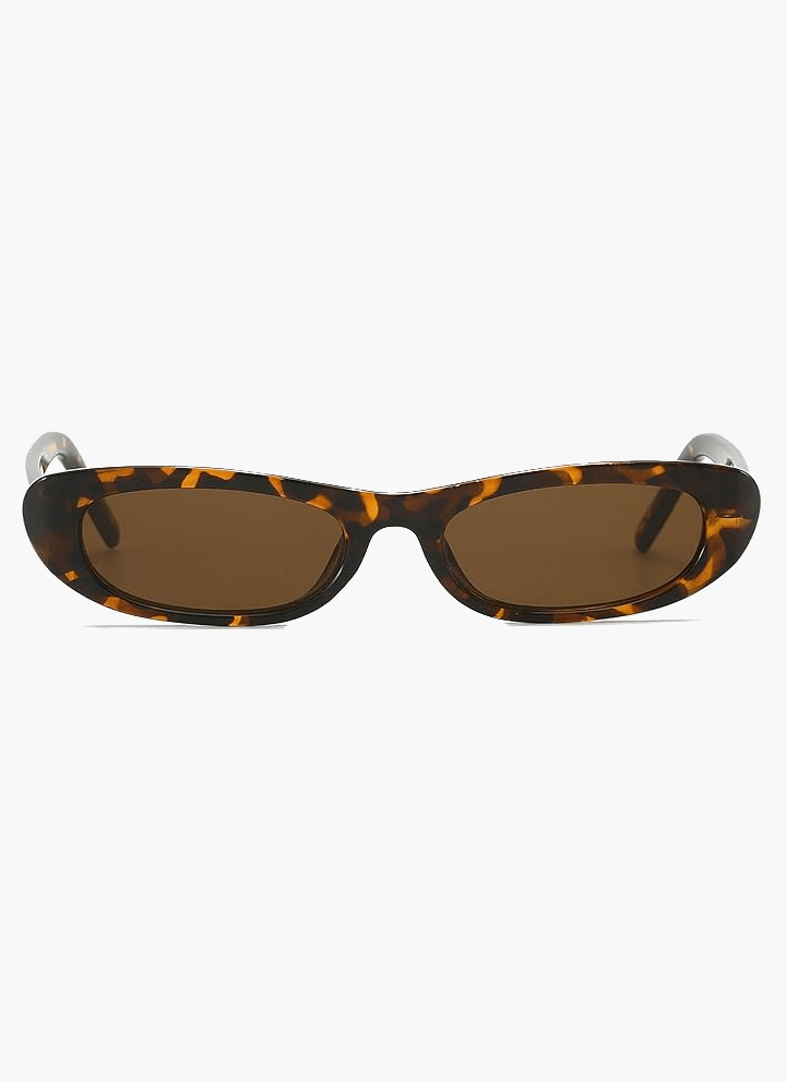 Sonnenbrille mit ovalen Gläsern und schmalem Rahmen