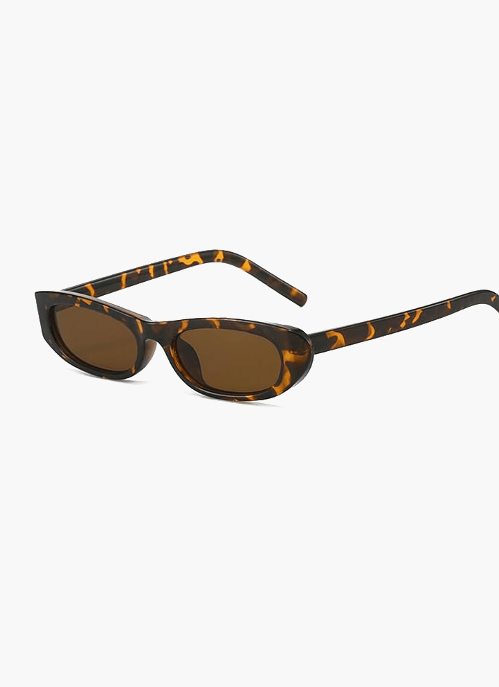 Sonnenbrille mit ovalen Gläsern und schmalem Rahmen