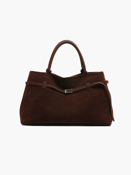 Handtasche mit Überschlag und Henkeln