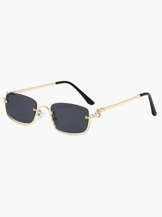 Rechteckige Sonnenbrille mit Metallrahmen
