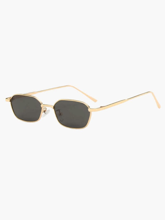 Sonnenbrille mit Metallrahmen und eckigen Gläsern