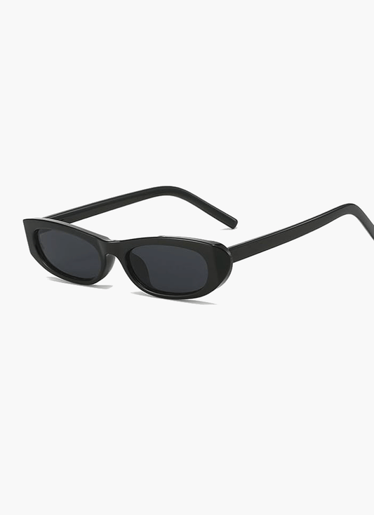 Sonnenbrille mit ovalen Gläsern und schmalem Rahmen